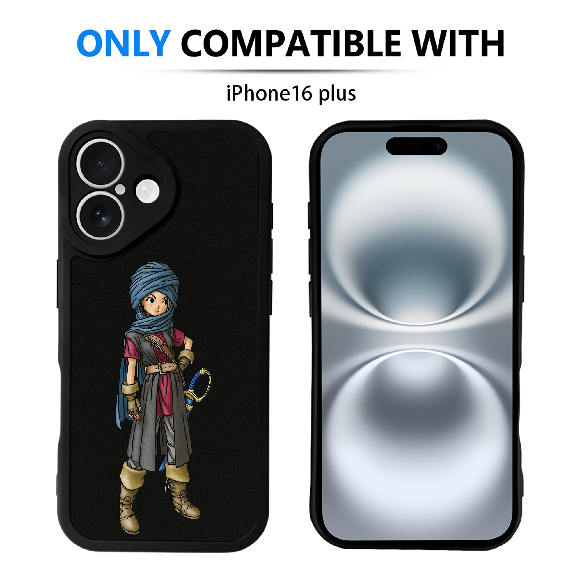 （画像用） ドラゴンクエスト Doragon Kuesuto Dragon Quest 【iPhone 16シリーズ対応】シリコンスマホケース（レザー調） 材質：シリコン